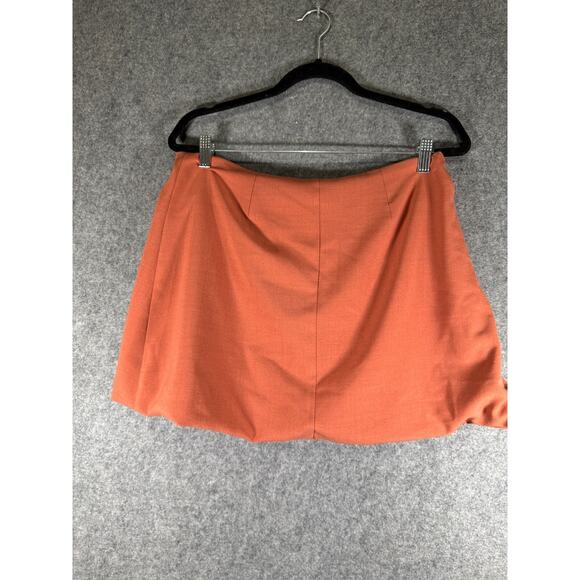 weworewhat Skirt Women Large Button‎ Front Orange Mini Academia Preppy Casual - Picture 6 of 6